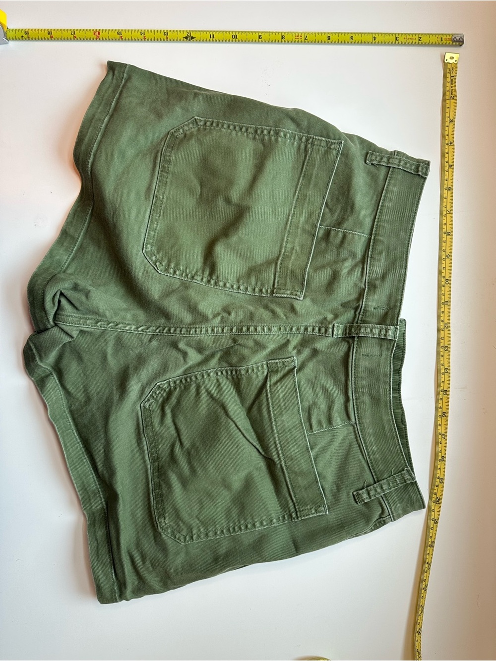 Madewell Olive Green Women's High-Rise Utility Shorts - Picture 3 of 5